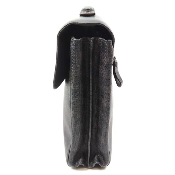 DUNHILL Business Bag Brown Canvas Leather Laptop Case Briefcase - Picture 3 of 9